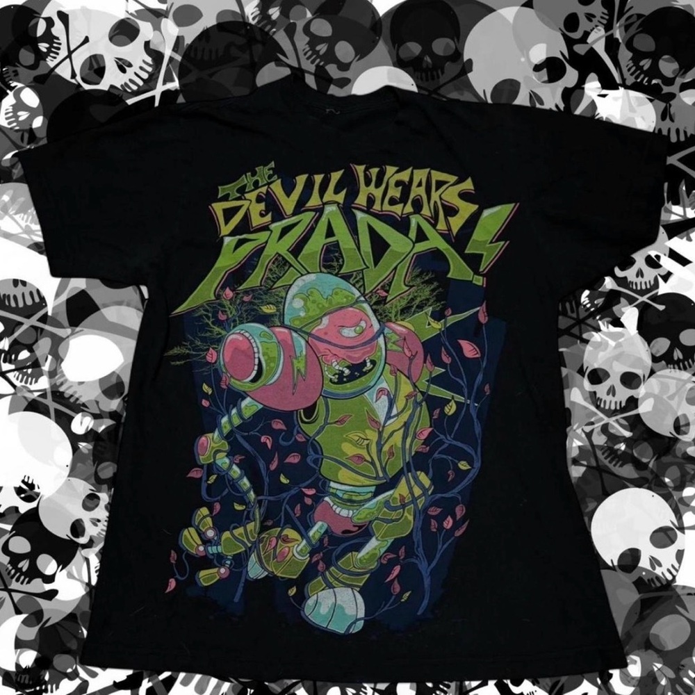 2000s The Devil Wears Prada Emo Scene Band Black T-Shirt